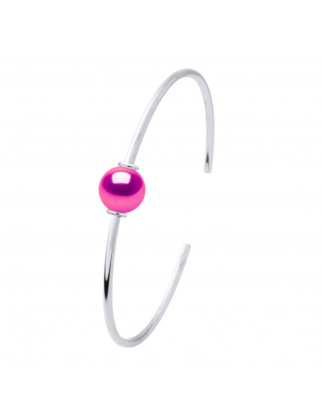 Bracelet Jonc Perle de Culture Ronde 9 mm en Argent 925 - CAMILLE