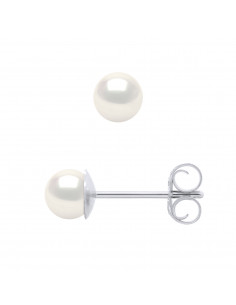 Boucles d'Oreilles Perles de Culture 4-5 mm - 5 Coloris Disponibles - Argent 925 - MARIE
