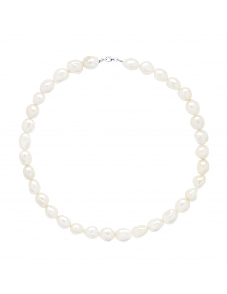 Collier Rang de Perles Baroques 11-12 mm en Argent 925 - MAYA