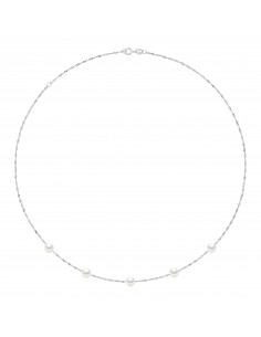 Collier Or Jaune Maille Singapour et Véritable Perle de Tahiti