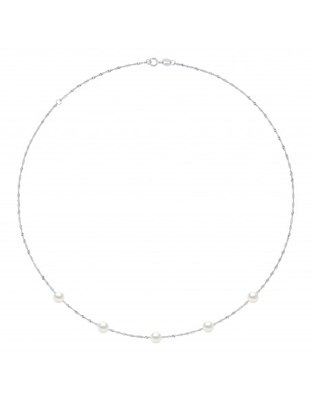 Collier Or Jaune Maille Singapour et Véritable Perle de Tahiti
