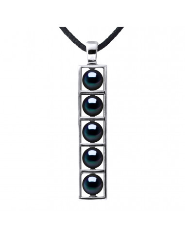 Collier Lien Ajustable 5 Perles de Culture - Argent 925 - AKARU
