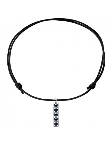 Collier Lien Ajustable 5 Perles de Culture - Argent 925 - AKARU