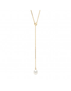 Collier Lasso en Or et Perle de Culture Poire 6 mm - MARY