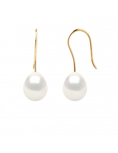 Boucles d'Oreilles Pendantes en Or et Perles de Culture Poires - 4 Coloris - ZAHRA