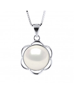 Collier Chaîne Vénitienne Argent Massif et Véritable Perle