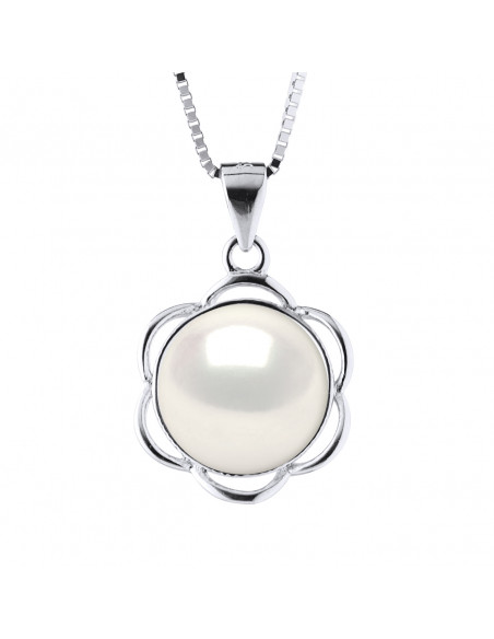 Plata de plata veneciana y collar de perlas real