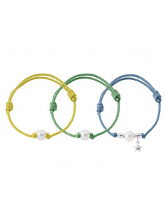 3 Bracelets Link & Silver 925 Thousandth - Freshwater Culture Pearl -Manufacture Royal Pearls of the Pacific
