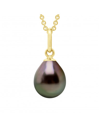 Pendentif en Or et Perle de Culture de Tahiti Poire 7-8 mm - SIMPATUA