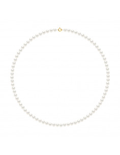 Collier Fermoir Or et Perles de Culture Rondes 5 mm - KARINA