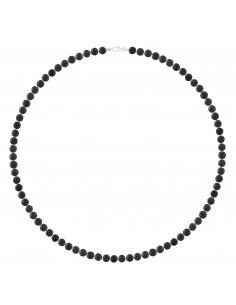 Collier en Pierre de Lave Naturelle - Argent 925 - MAKULA