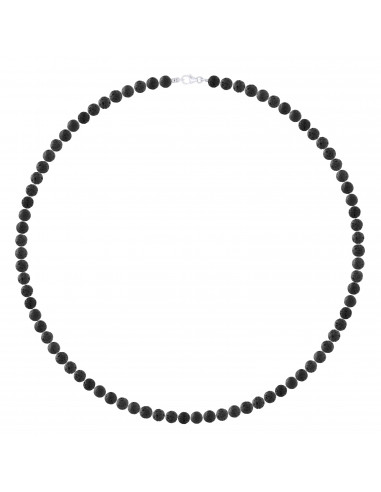 Collier en Pierre de Lave Naturelle - Argent 925 - MAKULA