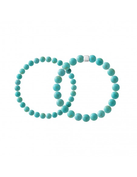 Bracelets Duo en Turquoise Véritable - Argent 925 - ZEN