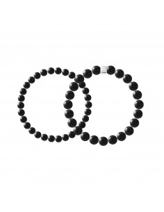 Bracciali DUO in Black Obsidian - Argento 925 - Zen
