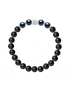 Bracelet Bouddha en Agate Noire Matte - Argent 925 - SERENITY
