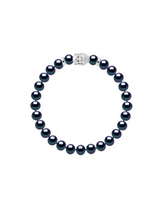Bracelet Bouddha Perles de Culture Noires - Argent 925 - CHOEDAAR