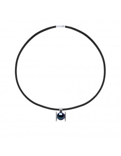 Neoprene Collana di perle della cultura nera - Argento 925 - Mauna Loa