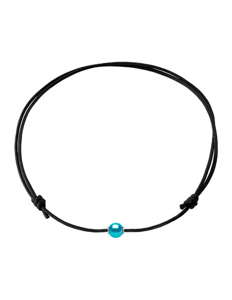 Collier Coton Tabac Véritable Perle avec Manchons Argent Massif