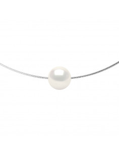 Collier Omega Perle de Culture Ronde 9 mm en Argent 925 - NATALY