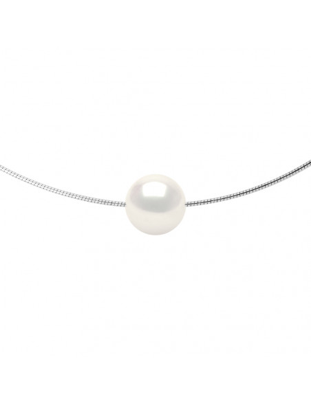 Collier Omega Perle de Culture Ronde 9 mm en Argent 925 - NATALY