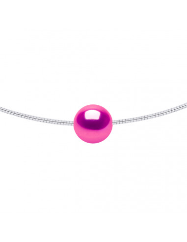 Collier Omega Perle de Culture Ronde 9 mm en Argent 925 - NATALY