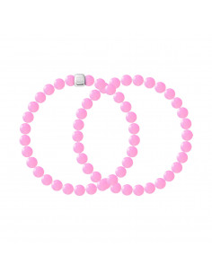 Bracelets Duo Agate Rose en Argent 925 - WILLOW