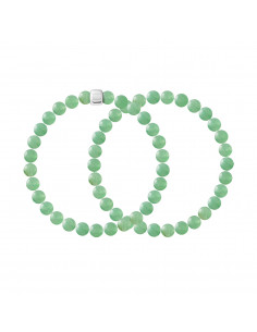 Bracelets Duo Aventurine Verte en Argent 925 - WILLOW