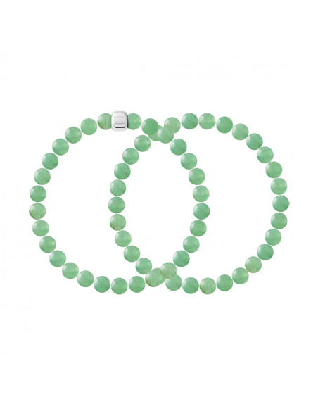 Bracelets Duo Aventurine Verte en Argent 925 - WILLOW
