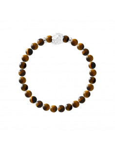 Bracelet Flowers Oeil de Tigre en Argent 925 - FLOWER POWER