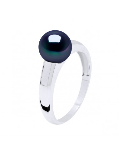 Bague Argent Massif et Véritable Perle Blanche