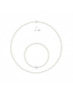Colliers, Bracelets et Boucles d'Oreilles Perles de Culture et Argent 925 - 8 Coloris disponibles - ALBANE