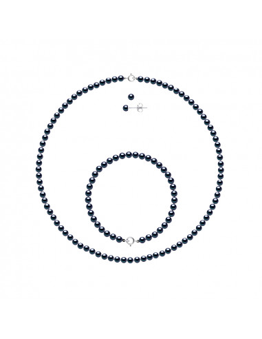 Colliers, Bracelets et Boucles d'Oreilles Perles de Culture et Argent 925 - 8 Coloris disponibles - ALBANE