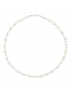 Collier Perles de Culture Baroques 6-4 mm - 2 Coloris Disponibles - Argent 925 - MORGANE