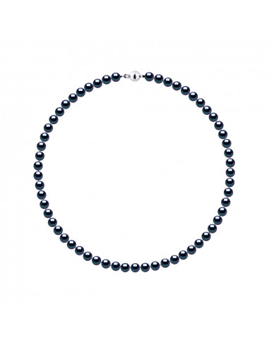 Collier Perles de Culture Rondes 6-7 mm - 4 Coloris Disponibles - Argent 925 - SALOME