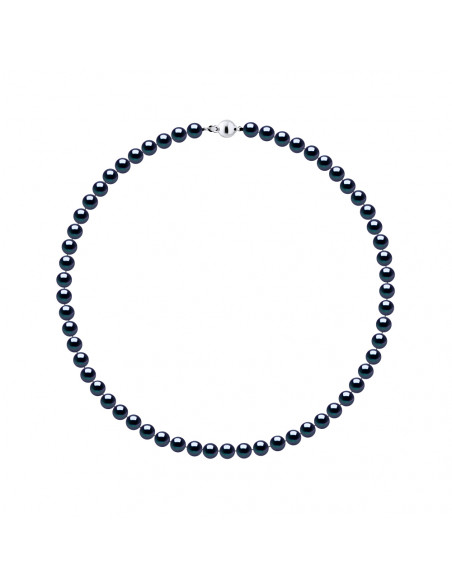 Collier Perles de Culture Rondes 6-7 mm - 4 Coloris Disponibles - Argent 925 - SALOME