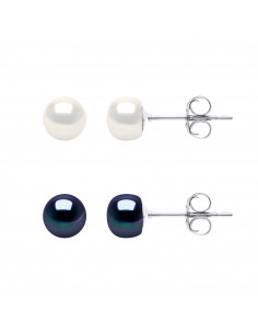 Coffret Boucles d'Oreilles Perles de Culture 6 mm - Argent 925 - AVA