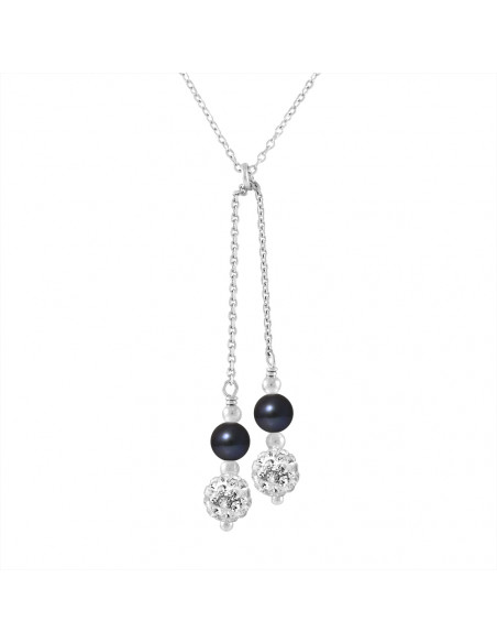 Collier Duo Perle de Culture et Cristal Préciosa - 2 Coloris - Argent 925 - GARANCE