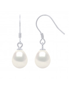Boucles d'Oreilles Pendantes Perles de Culture Poires - 4 Coloris - Argent 925 - LILY