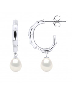 Boucles d'Oreilles Perles de Culture Poires - 5 Coloris - Argent 925 - BAMBOU