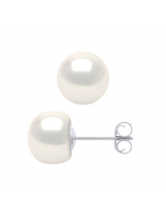 Boucles d'Oreilles Perles de Culture 9-10 mm - 5 Coloris Disponibles - Argent 925 - MAGALY