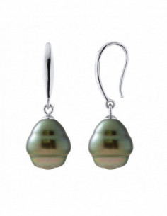 925 silver ear hooks and tahiti beads 10 mm - Ramak