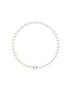 Bracelet Fermoir Argent Massif et Rang Véritables Perles de Culture