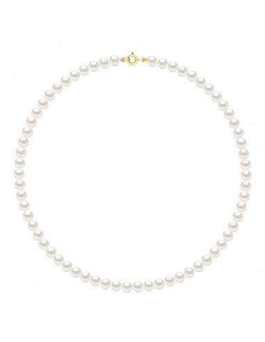 Collana Rank of Semi Round Semi Round 6 mm - Chiusura d'oro - 2 colori - Coralie