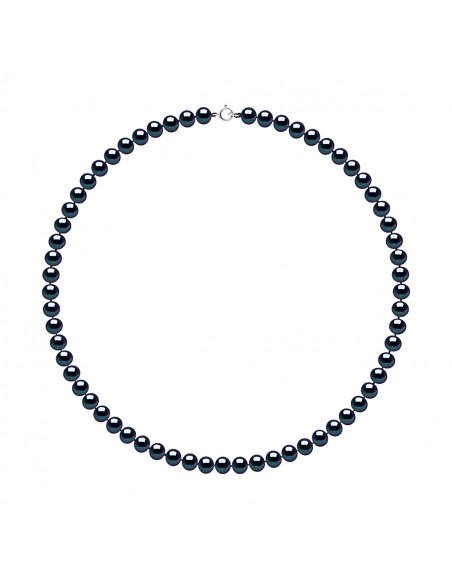 Necklace Rank of semi round semi round 6 mm - gold clasp - 2 colors - Coralie
