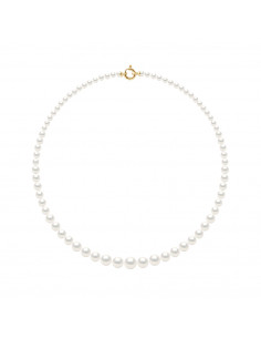 Necklace Rank of pearls falling 11 to 5 mm - Length 50 cm - Gold Clasp - Villa