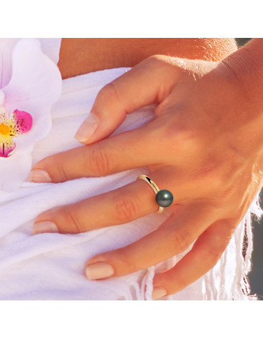 Anillo de oro y cultura tahitiana Pearl 8 mm - Vahitahi