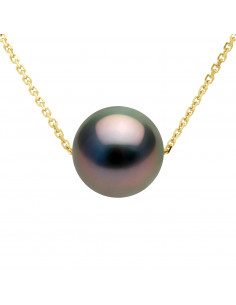 Collier Chaîne en Or et Perle de Tahiti Ronde 8 mm - PATANGA