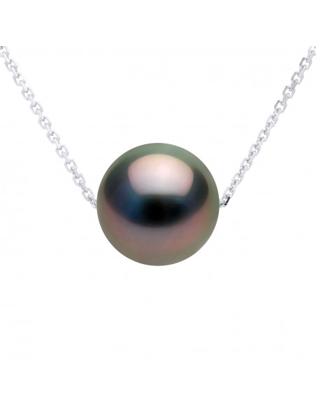 Collier Chaîne en Or et Perle de Tahiti Ronde 8 mm - PATANGA