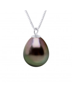 Collier Chaîne Perle de Tahiti Poire 8 mm - Argent 925 - LIUA