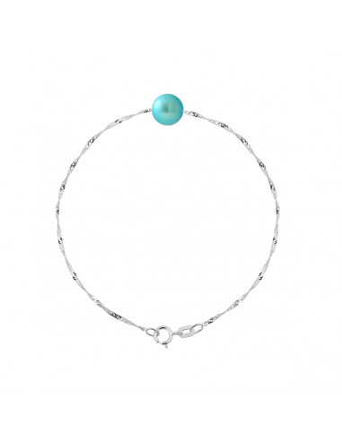 Bracelet Chaîne en Or et Perle de Culture 7 mm - 4 Coloris - ALIX